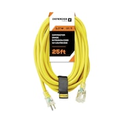 DEFENDER CABLE 12/3 Gauge, 25 ft SJTW w Lighted End, UL and ETL Listed Contractor Grade Extension Cord DCE-310-22